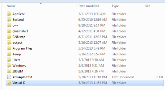 Folder for partition